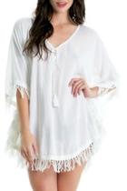  Fringe Cover-up Top