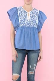  Blue Loose Top
