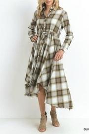  Checkered Button-up Dress