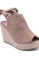  Taupe Wedge Sandals