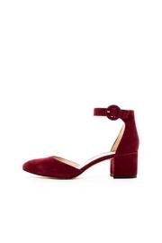  Burgundy Suede Heel