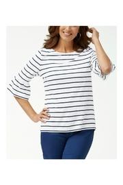  3/4-ruffle-sleeve Top