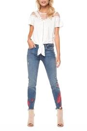  Lace Tie Blouse