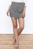  Checkered Pleated Skirt