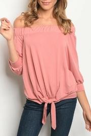  Mauve Off-shoulder Top