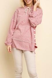  Striped Hoodie Tunic