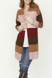 Color Block Cardigan-pink