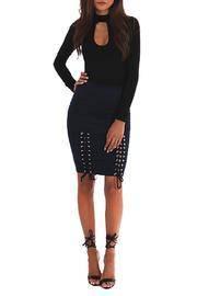  Suede Skirt Navy