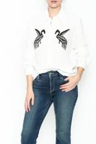  Sequined Bird Blouse