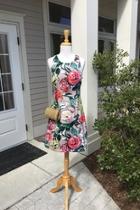  Floral Khaki Dress