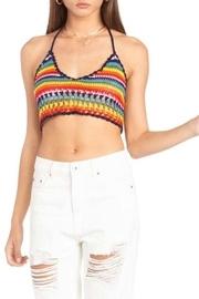  Rainbow Crochet Halter-top