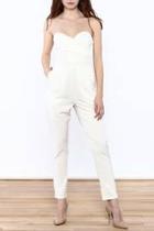  White Tube Top Jumpsuit