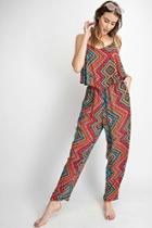  Sunset Red Jumpsuit