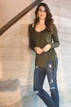  Shimmering Wrap Top