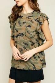  Ruffled Camo Tank