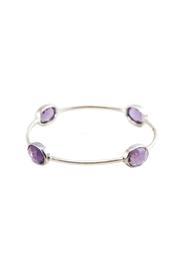  Amethyst Silver Bangle