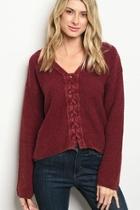  Winewrap Cross Sweater