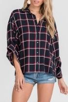  Plaid Up Blouse