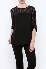  Black Tab Sleeve Blouse