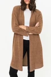  Rib Contrast Slvs Detail Cardigan