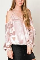  Cold-shoulder Wrap Top