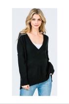  Shredded Back Sweater