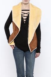  Two Tone Faux Shearling Vest