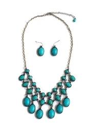  Turquoise Layered Neckalce-set