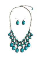  Turquoise Layered Neckalce-set