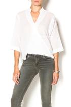  White Wrap Top