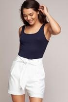  Pleated High-waist Shorts