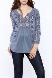  Washed Blue Tunic Top