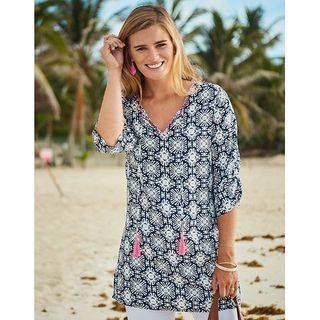  Tunic With Pink Tassels