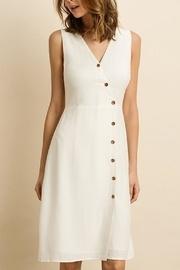  White Button-down Midi
