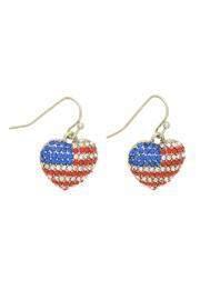  Patriotic Heart Earrings