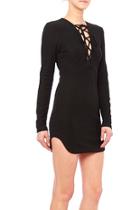  Laced Up Bodycon Dress