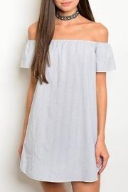  Navy Pinstripe Dress