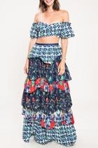  Floral Maxi-skirt Set