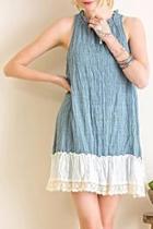 High Neck Crinkle Dress