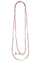  Single Strand Duo Tone Necklace-red