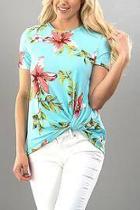  Floral Knot Top