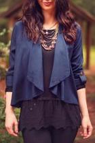  Navy Open Jacket