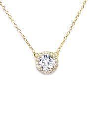  Solitaire Halo Necklace