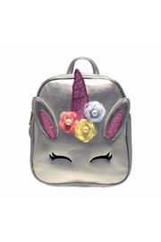  Unicorn Foil Backpack With Flower Applique