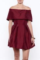  Off Shoulder Flare Dress