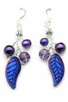  Purple Leaf Earrings