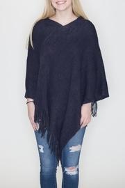  Striped Knit Poncho