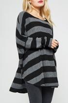  Oversized Stripe Sweater