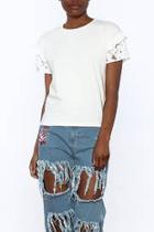  Crochet Sleeve Tee