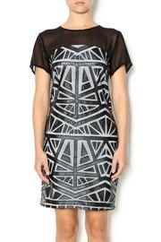  Black White Midi Dress